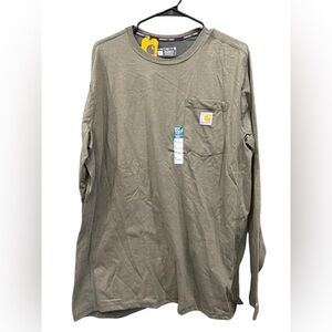 Carhartt Green Long Sleeve Tee Durable Workwear